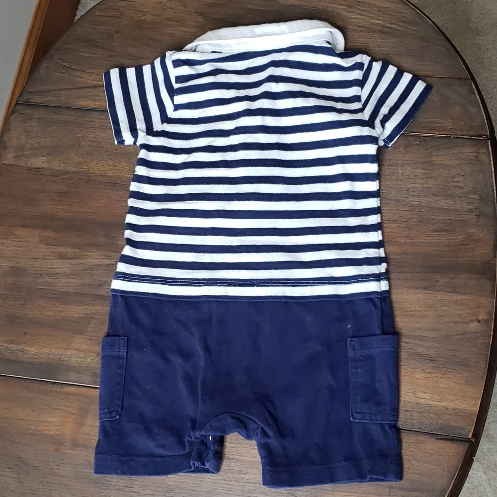 Gymboree Baby Boy Polo Style One Piece Romper Sz 3-6M